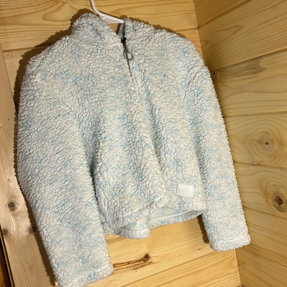 Justice, fuzzy, sweatshirt